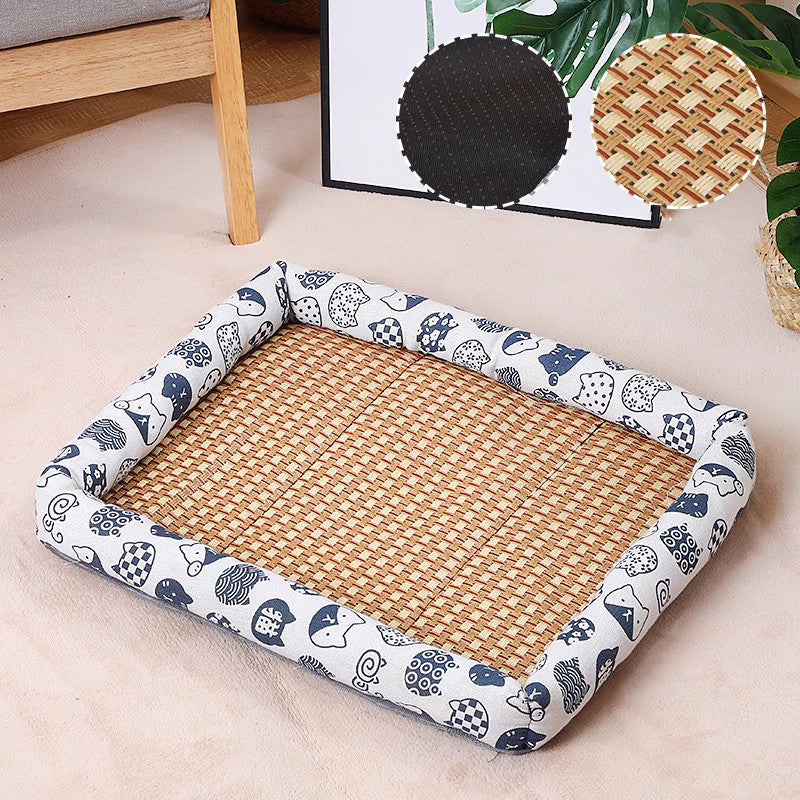 Bamboo & Rattan Pet Bed – Naturally Cool Comfort for Your Furry Friend!