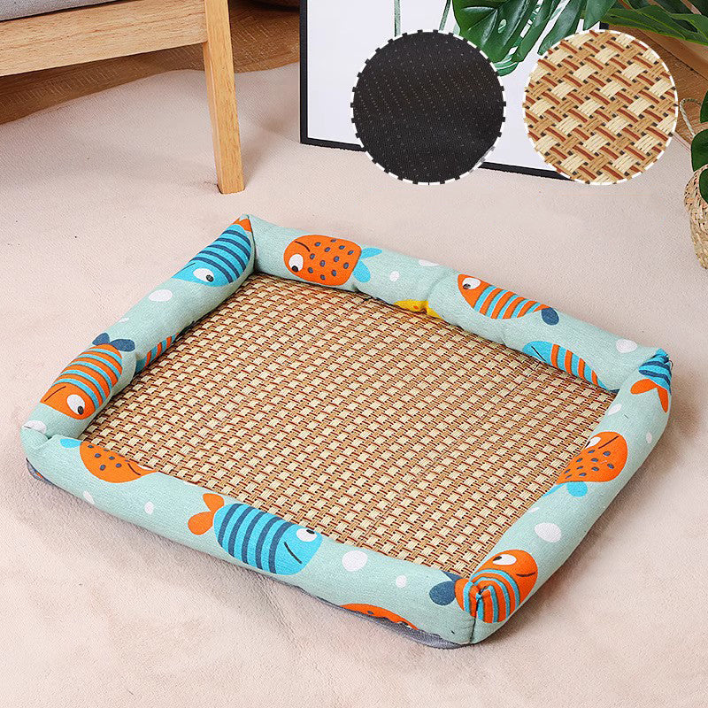 Bamboo & Rattan Pet Bed – Naturally Cool Comfort for Your Furry Friend!